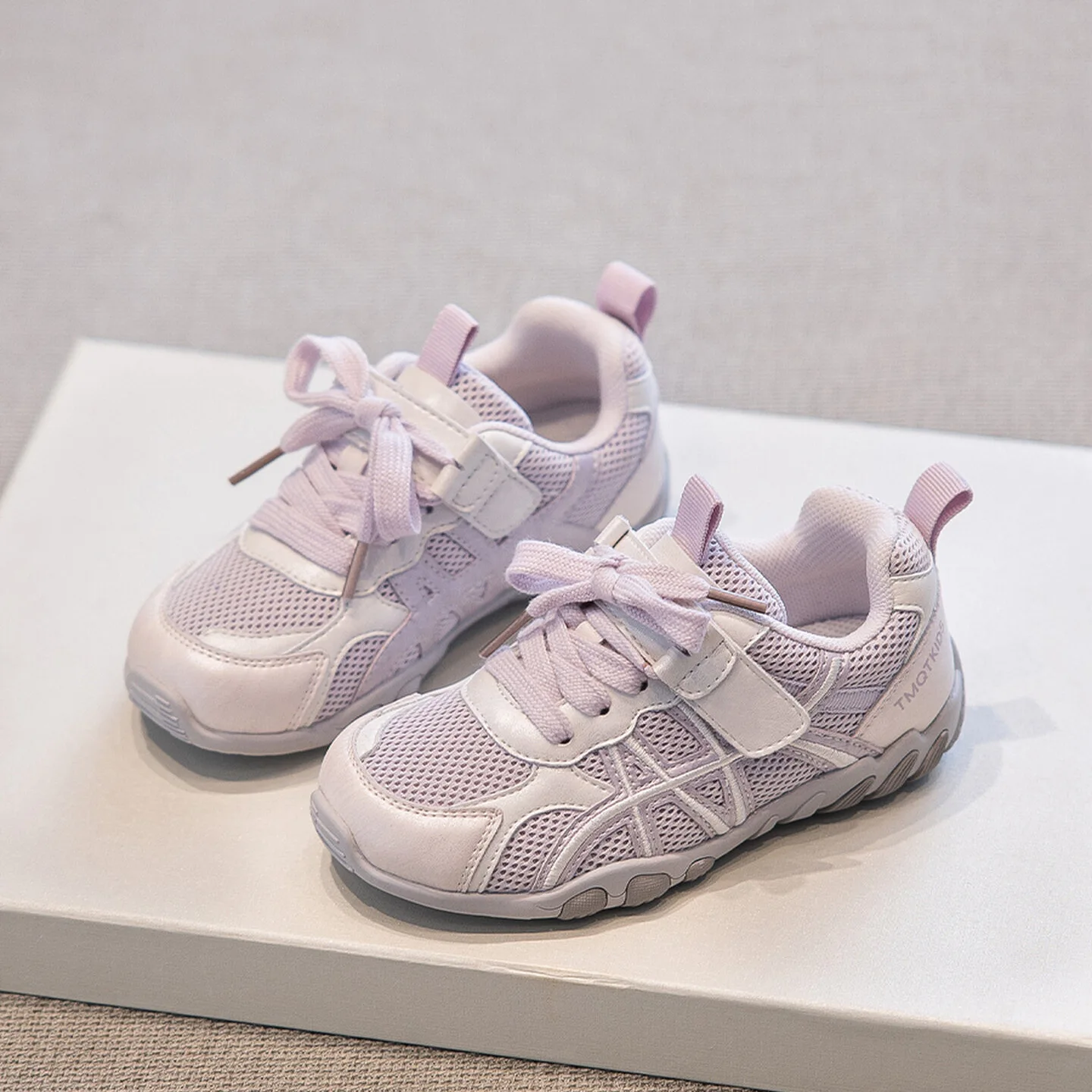 Kids Sneakers 2026 Spring Autumn Girls Sneakers Single Mesh Breathable Casual Trainers Fashion Mesh Surface Soft Running Shoes