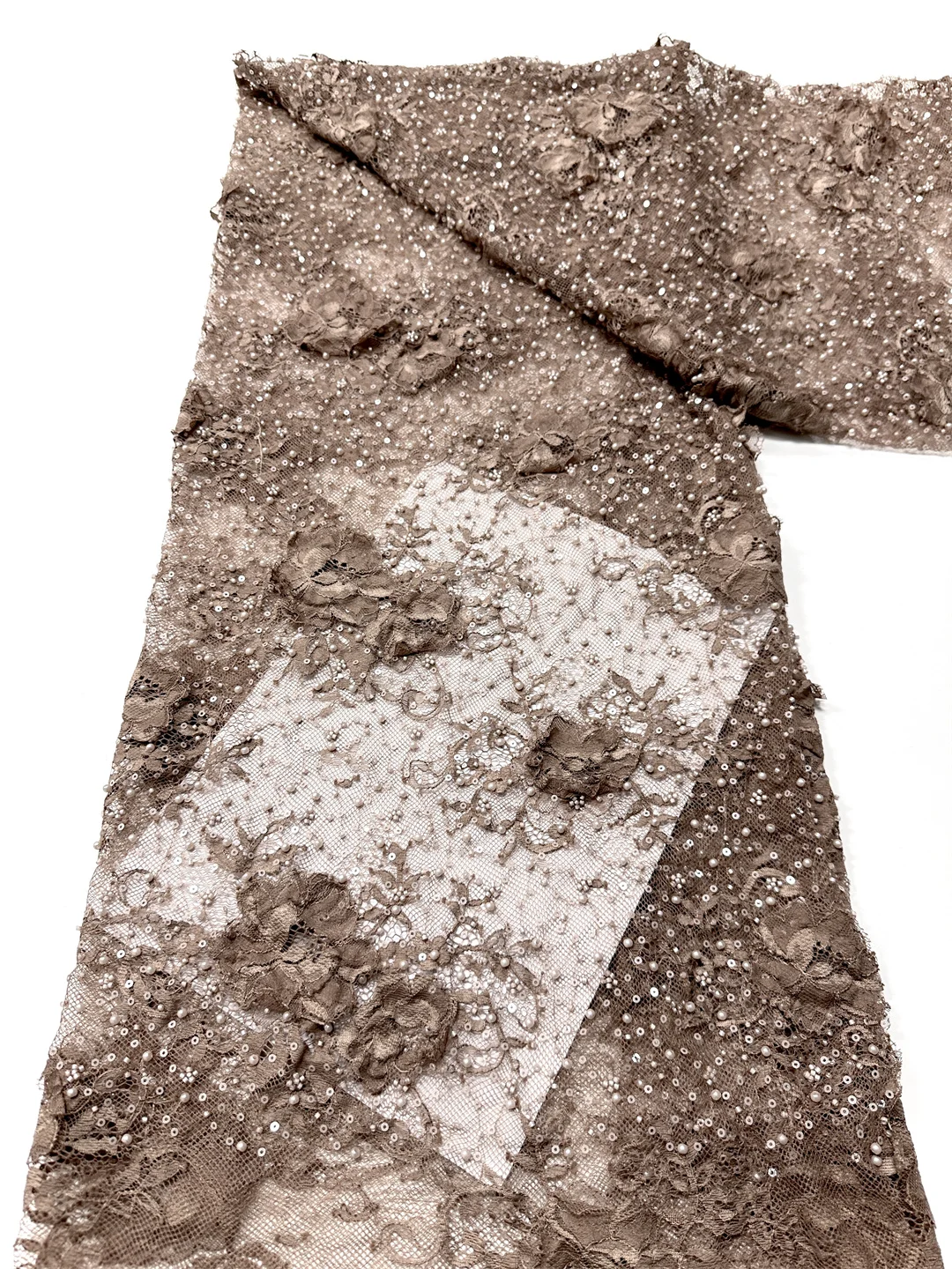 Kain Tulle Lace 2025 dengan Manik-manik Payet, Laris Manis, Baru, Afrika Nigeria Prancis untuk Gaun Pesta Pernikahan Mewah, Jahitan Pengantin