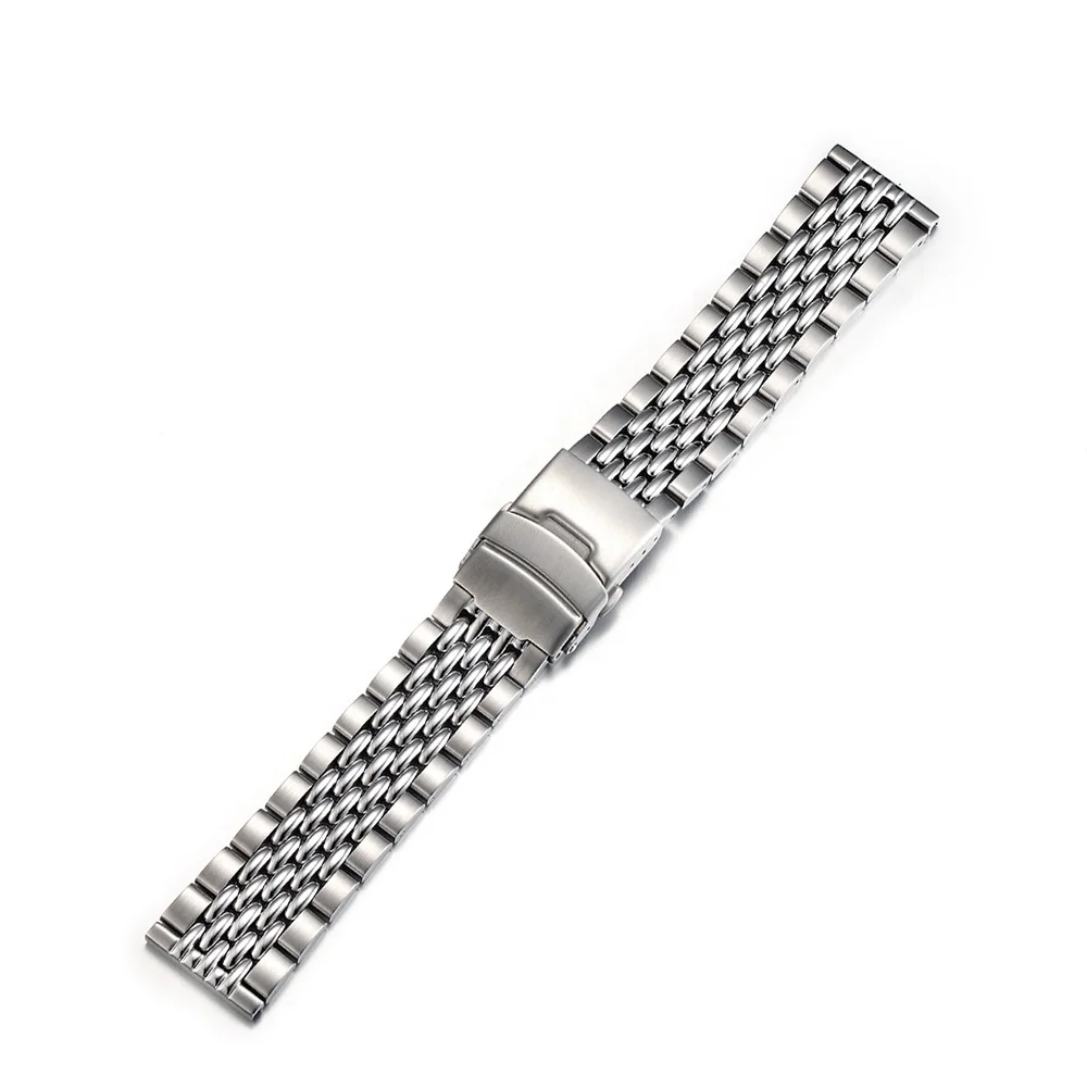 

Silver Stainless Steel 20MM 22MM Bead Of Rice Watch Band Bracelet Fit For SKX007 Dive Watch