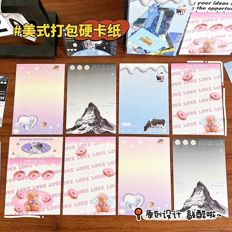 Retro Card DIY Packaging Materials Card Head Background Cardboard Transparent Packaging Bag Kpop Star Photo Card Cover