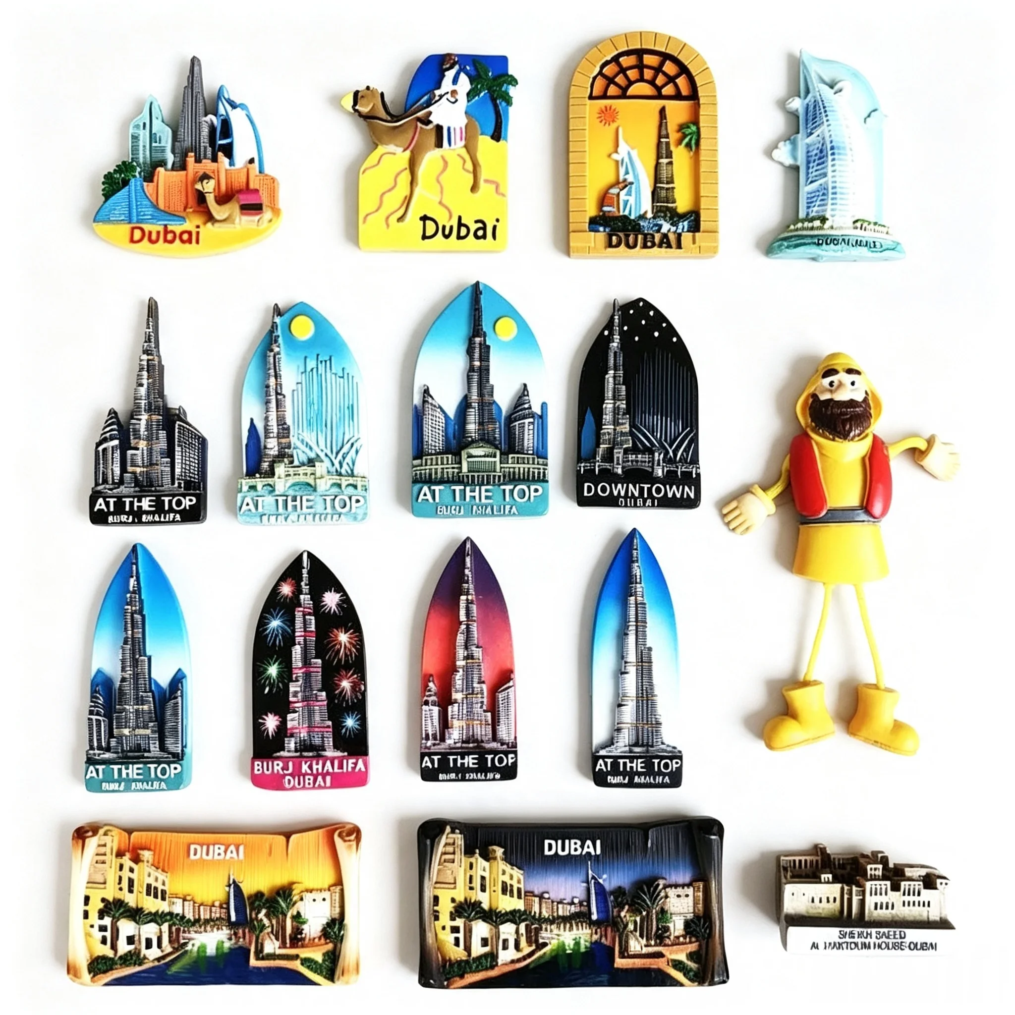 The United Arab Emirates feelings ​Dubai Landmark Building Fridge Magnets Tourist Souvenirs Crafts gifts Refrigerator magnet