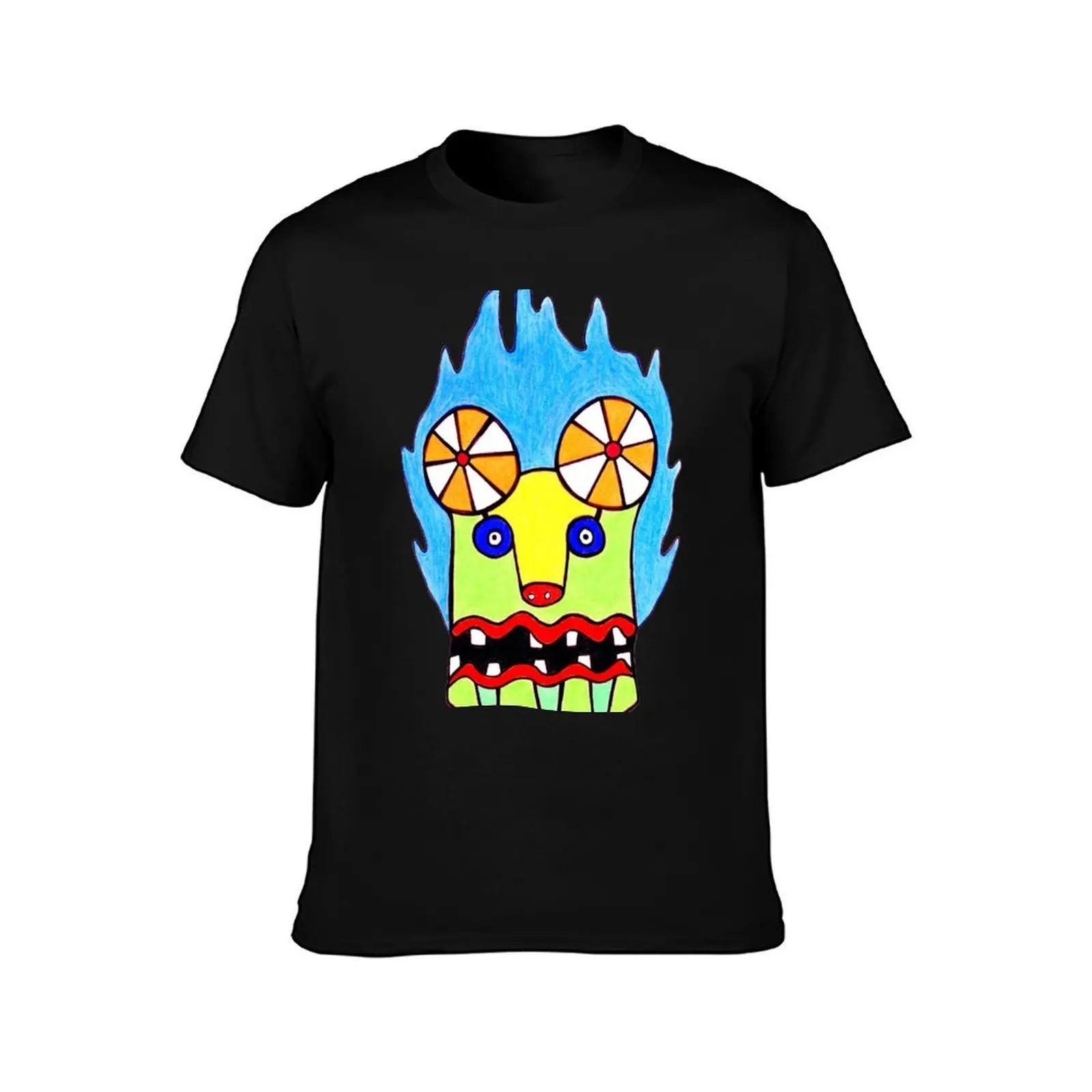 Flaming Face 2 T-Shirt Outdoor Working T-Shirt