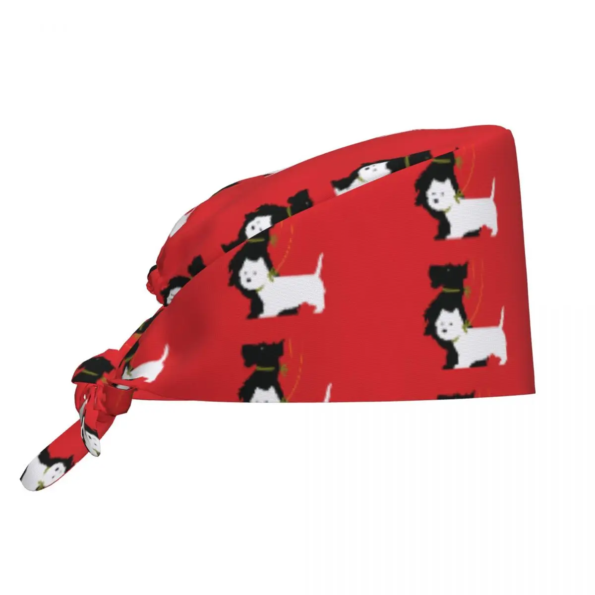 Custom Scottish Terrier Dog Working Cap Surgical Hats Men Women Cute Dog Operating Room Cap Operator Hats Lab Works Hat