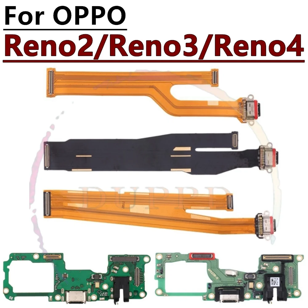 Original USB Charger Dock Board For OPPO Reno4 Lite SE Pro Reno2 Z Reno3 Pro USB Charging Jack Port Connector Flex Cable