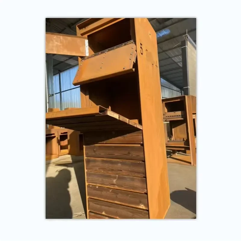 Free Standing Galvanized Steel Mailboxes Number Wall Modern Mailbox Letter Mail Box Corten Steel Large Letter Size Box
