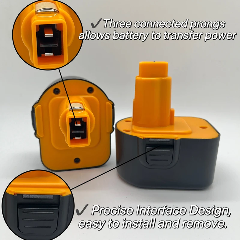 🔋 12 В 4,8 Ач-12,8 Ач Ni-MH аккумуляторная батарея высокой емкости для Dewalt DE9071 DC9071 DE9074 DE9501 DE9072 Замена