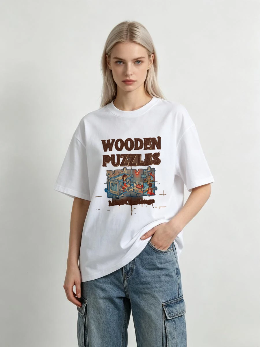 Camisetas de Verano para Mujer, de Fibra de Cupro, con Cuello Drapeado, Corte Cuadrado, Estilo Minimalista Zen, Líneas Limpias, Estructura Geométrica Arquitectónica