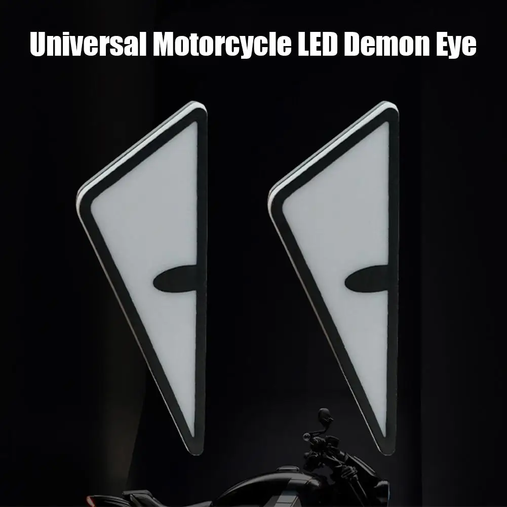 Universal Motocicleta Luzes LED, Demônio Olhos Farol, Mini Projetor, Lente Lâmpada, Decoração Do Carro