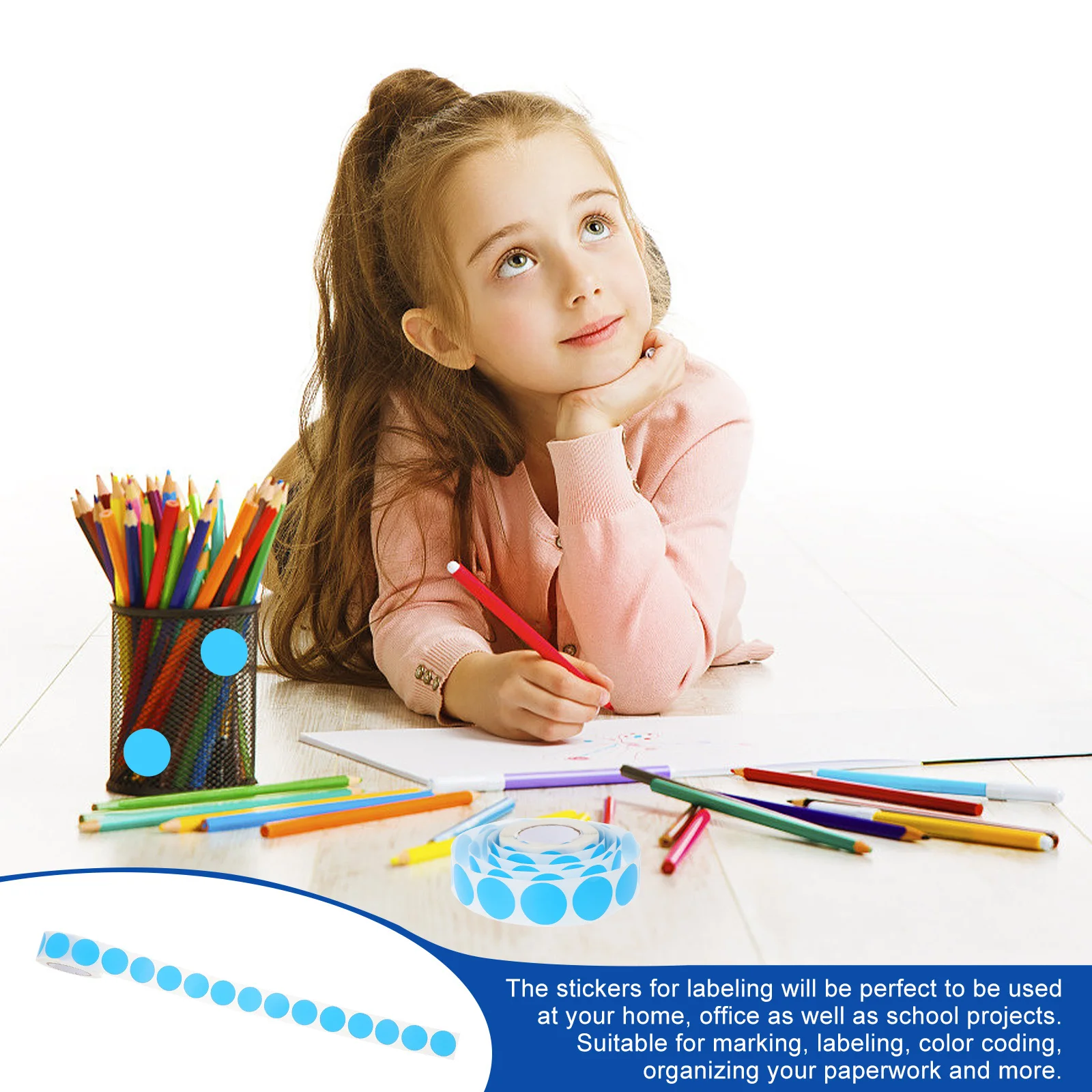 

Round Dots Labels Stickers for Marking Packaging Gifts 1 Roll Circle Dots Stickers Round Color Decals