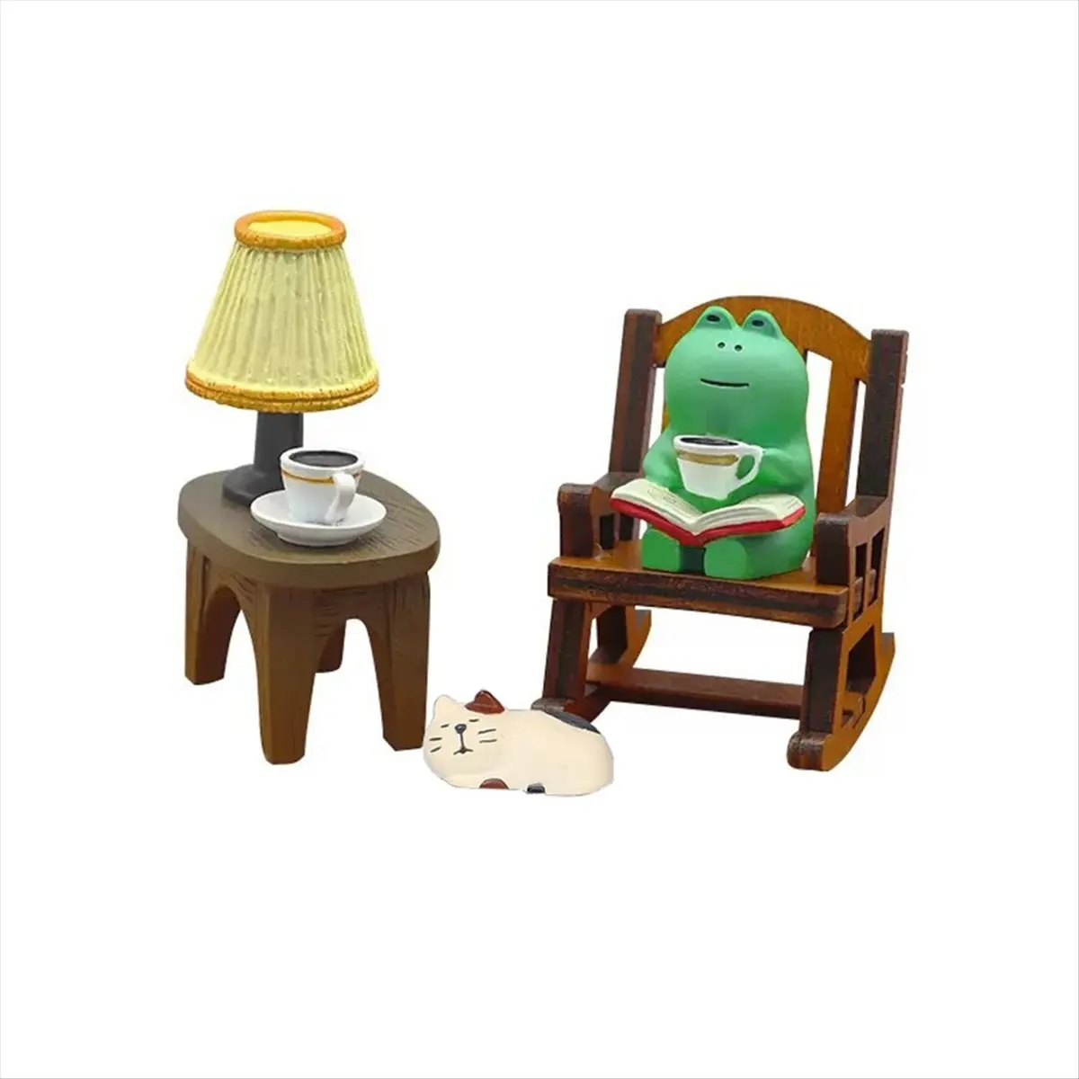 Budget-Friendly Cartoon Frog Rocking Chair Table Lamp Ornament Miniatures Figurines Cute Ornaments Office Desktop Crafts Home De