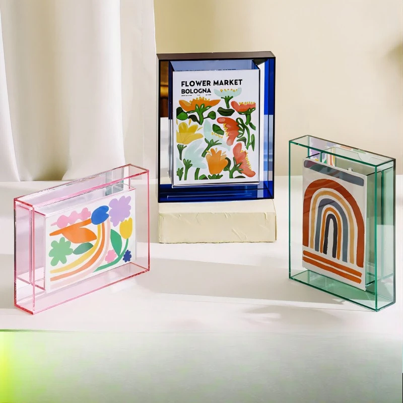 Color Acrylic Photo Frame Double-sided Transparent Photo Frame Poster Mounted Picture Frame