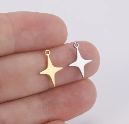 Hot selling titanium steel four-star pendant, personalized and simple stainless steel jewelry