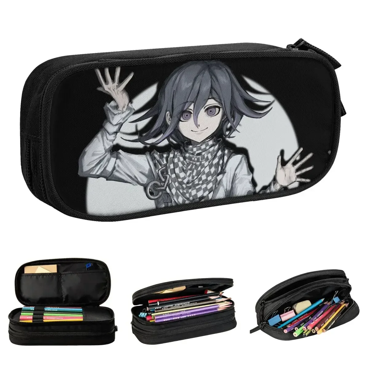 

Kokichi Oma Pencil Cases Creative Danganronpa Amine Pen Box Bag Girl Boy Big Capacity Office Gift Pencilcases