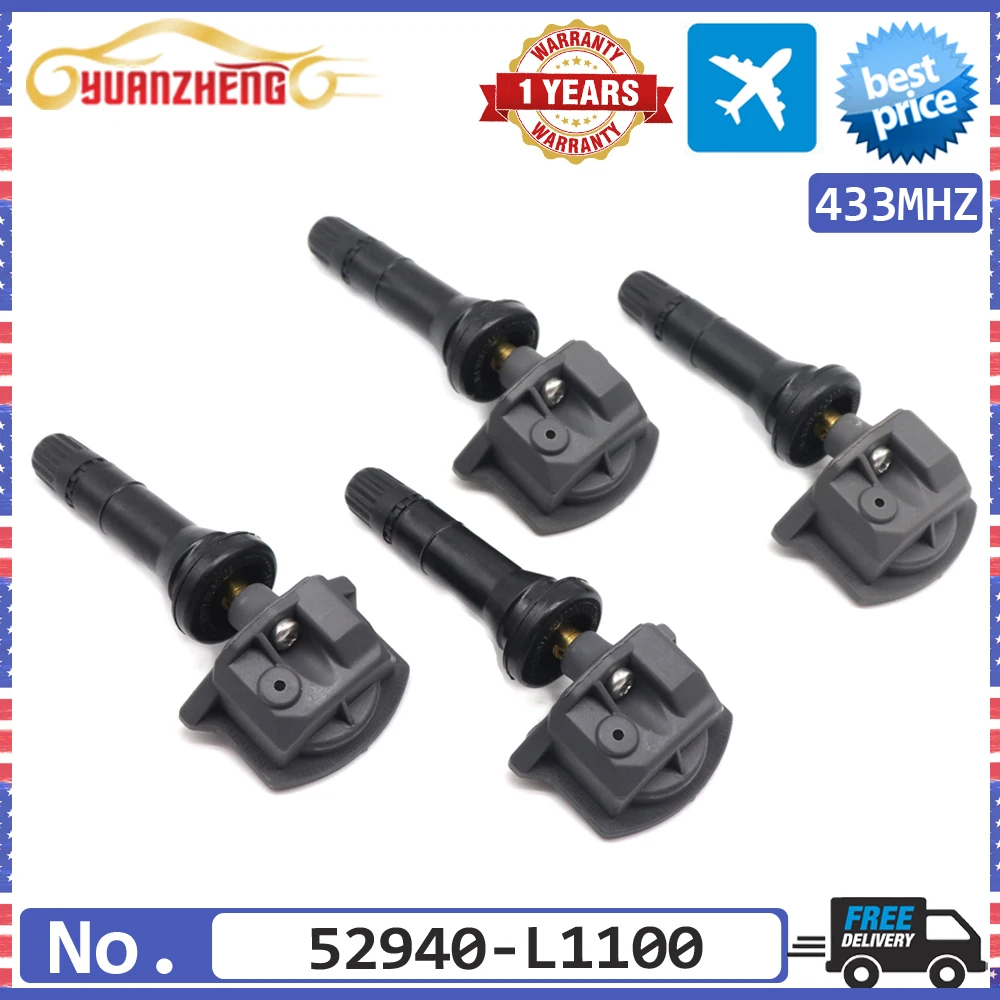 Новая система мониторинга давления в шинах TPMS 52940-L1100 для Hyundai Sonata DN8 Elantra KIA Seltos 2019-23 52940L1100 433 МГц