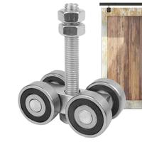 Hanging Sliding Track Wheel Barn Door Rollers 4 Wheel Trolley Assembly Roller Heavy Duty Sliding Door Hanger Labor Saving Tool