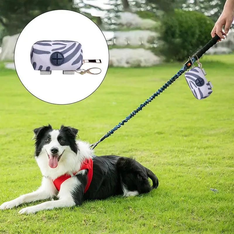 Doggie Poop Bags Zipper Design Leak-Proof Dog Poop Bags Rolls Comfortable Carry Polyester Material Poop Bags For Walking The Dog