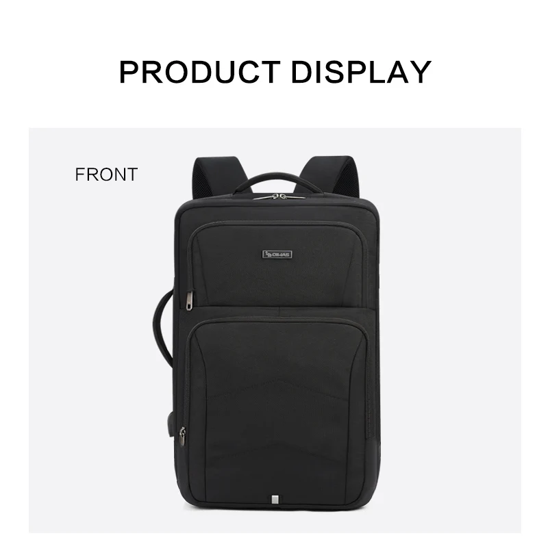 OIWAS Large Capacity Expandable Laptop Backpack USB Charging Port 17.3Inch Waterproof Business Travel Computer Bag for Men Women