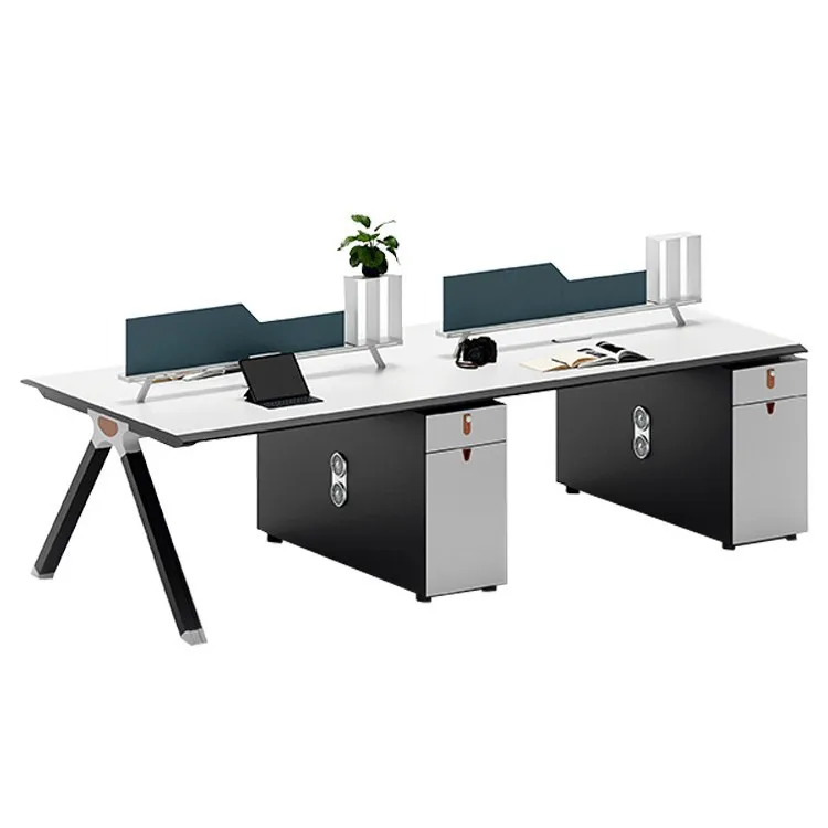 

Комбинация офисного стола и стула для персонала, простое современное сиденье для карточек персонала 2/4/6