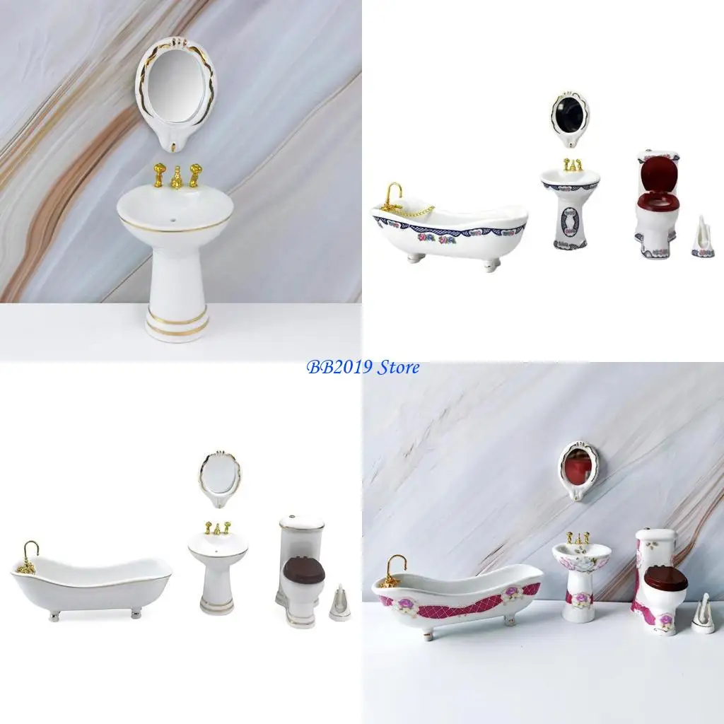 

Q0KB 1:12 Кукольный домик мини -мебель для ванной комнаты моделирование мебели модель мебели игрушка игрушка