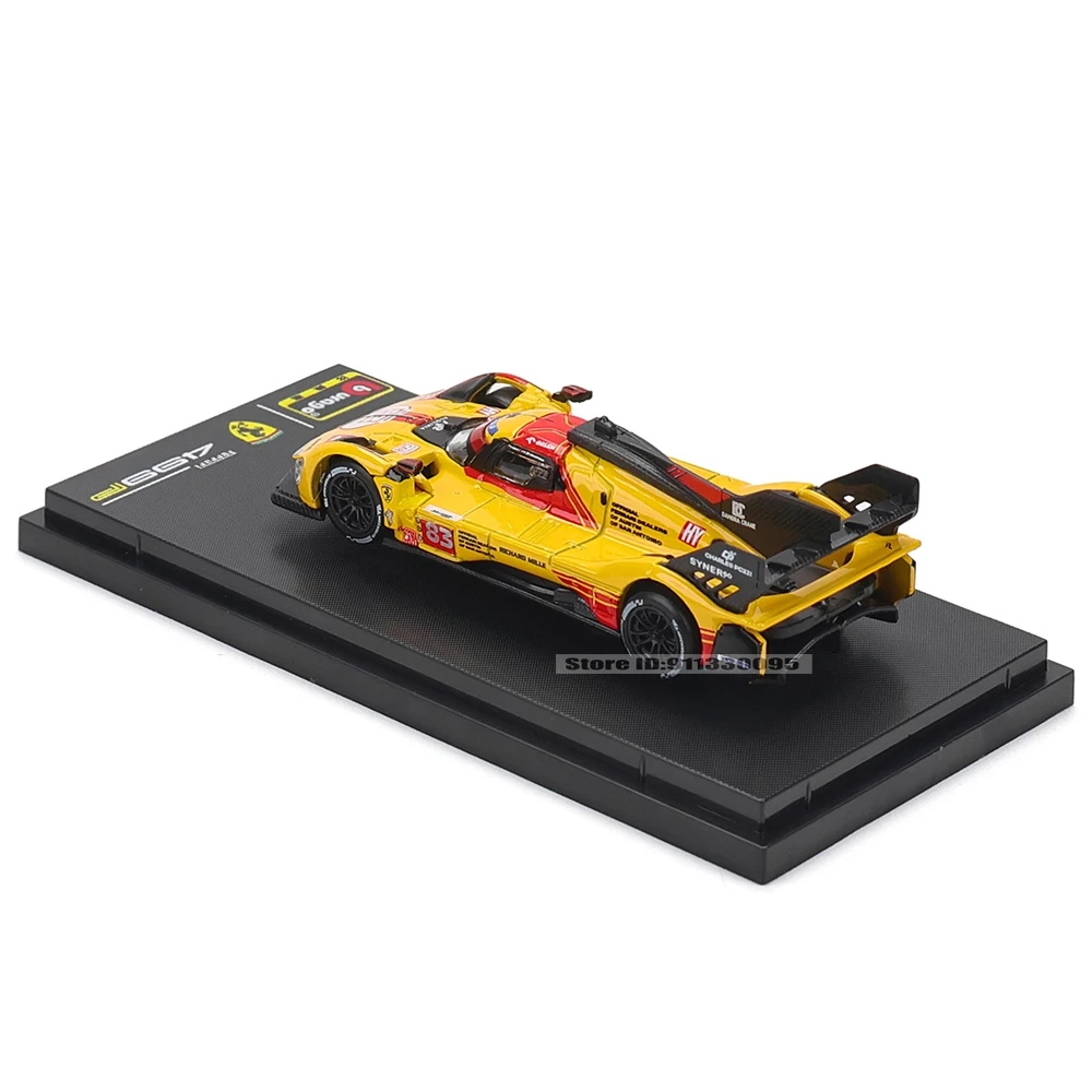 Bburago 1:64 Ferrari 2024 499P 83 51 Le Mans brinquedo modelo de carro de liga de corrida de resistência 24 horas