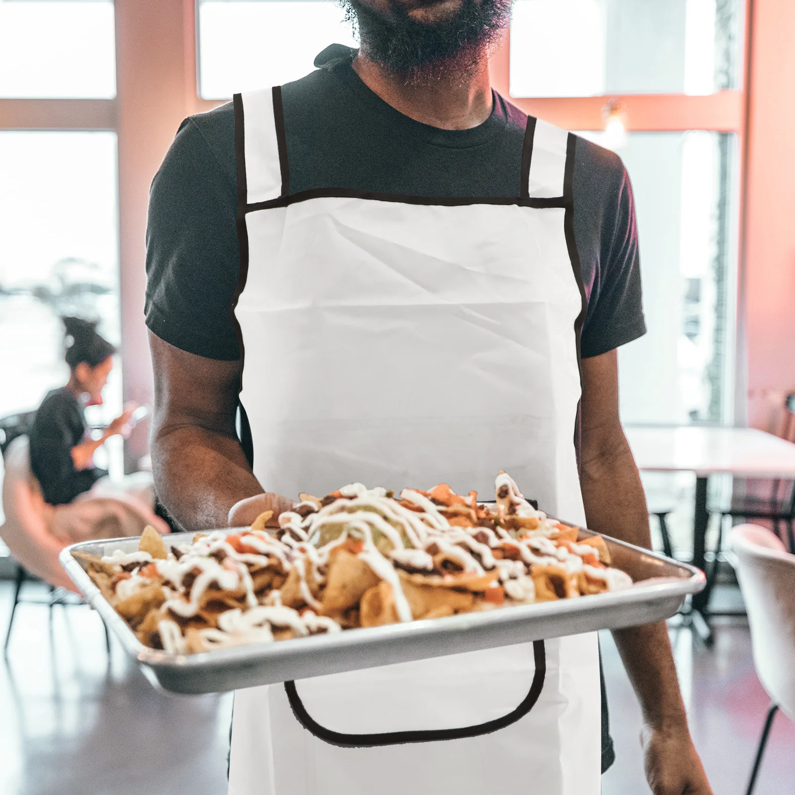 

1pc Oil Proof Tpu Clear Apron For Cooking Dishwashing Cleaning Baking Gardening Lab Work Reusable Stain Resistant Transparent