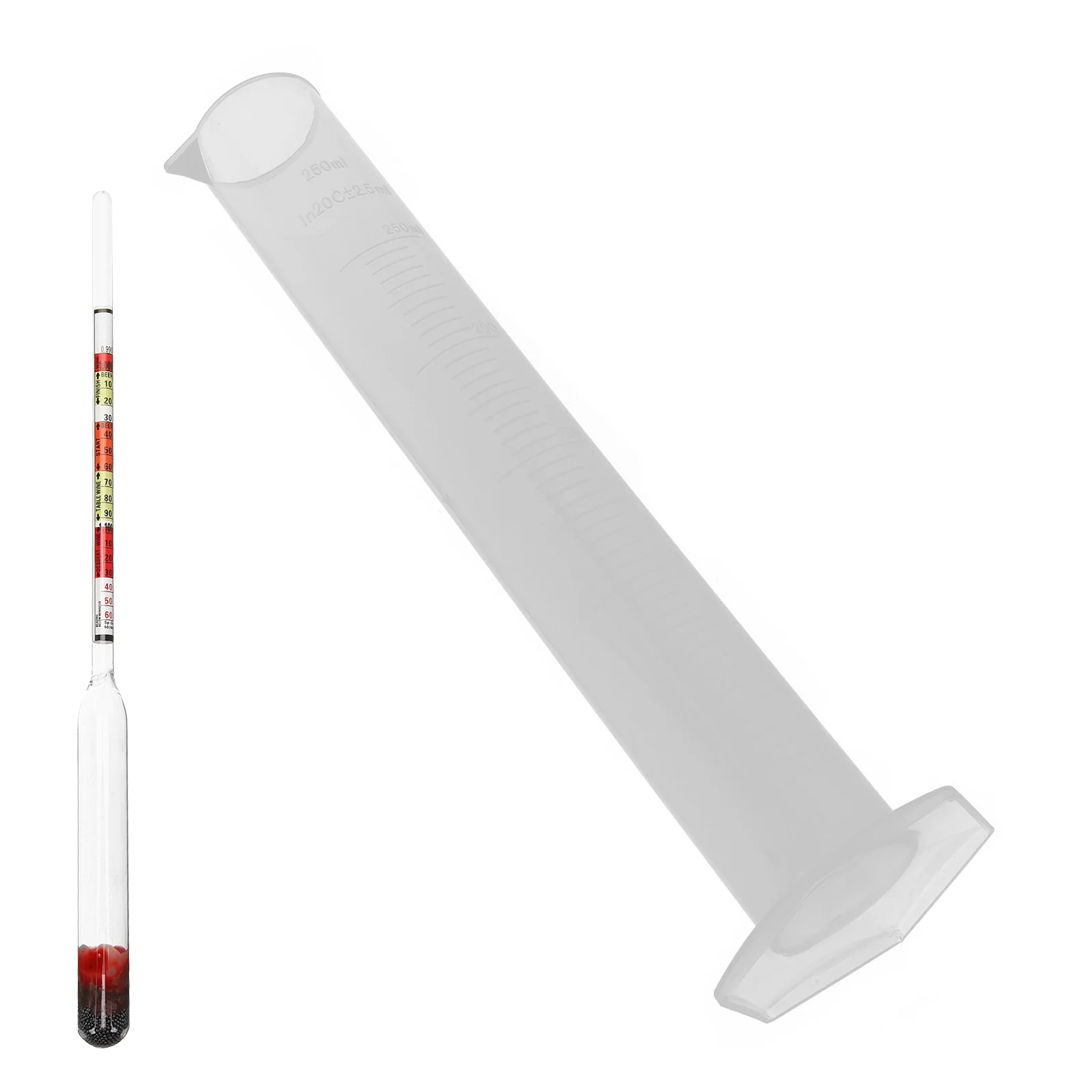 Density Meter Weight Yeast Hydrometer Tester Proofing Measuring Tools for Light Liquid Beer Triple Scale Alcohol Supplies