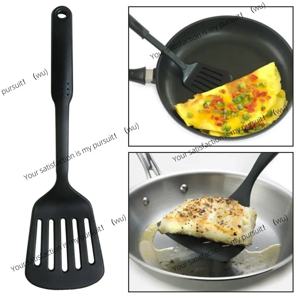 Portable Solid Slotted Spoon Nylon Non-Stick, Cooking Utensils Kitchen Heat Resistant