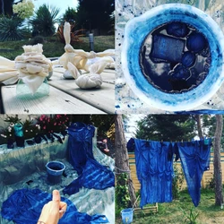 50g Blue Fabric Dye Clothing Refurbished Coloring Agent Cotton Linen Jeans Canvas Pigment Home Tie-dye Handmade Supplies