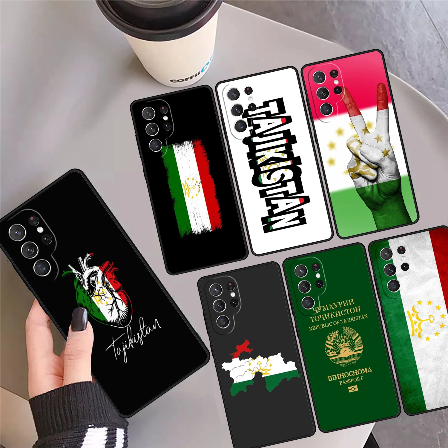 Tajikistan Flag Phone Case Cover For Samsung Galaxy S24 Ultra 23 S22 Plus S21fe Lite S20 S8 S9 S10 Note 10 Pro Note 20