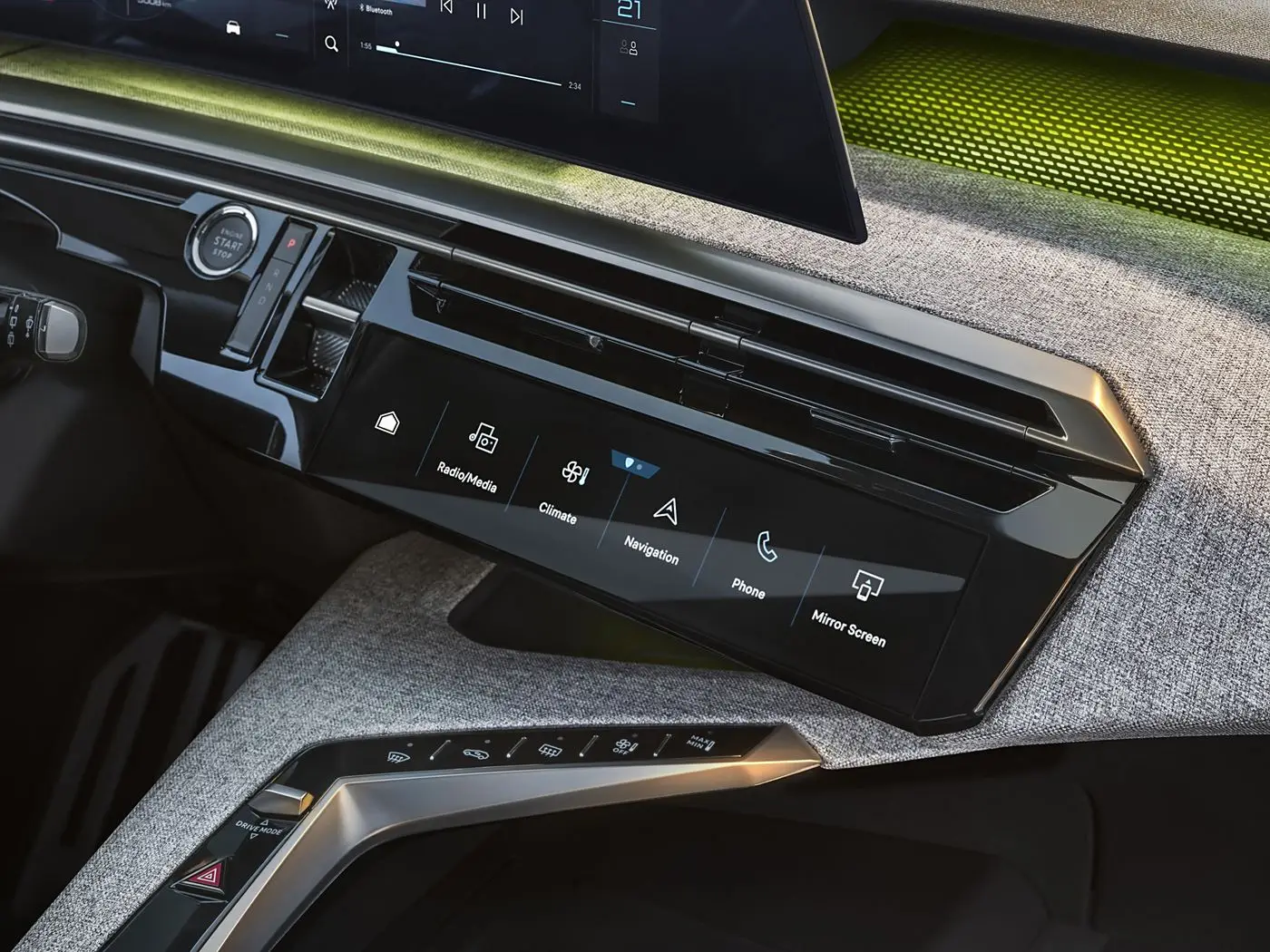 2PCS PET protector film For Peugeot E-3008 /Peugeot E-5008 GT Allure 2024 2025 Air Conditioning AC Protective Screen