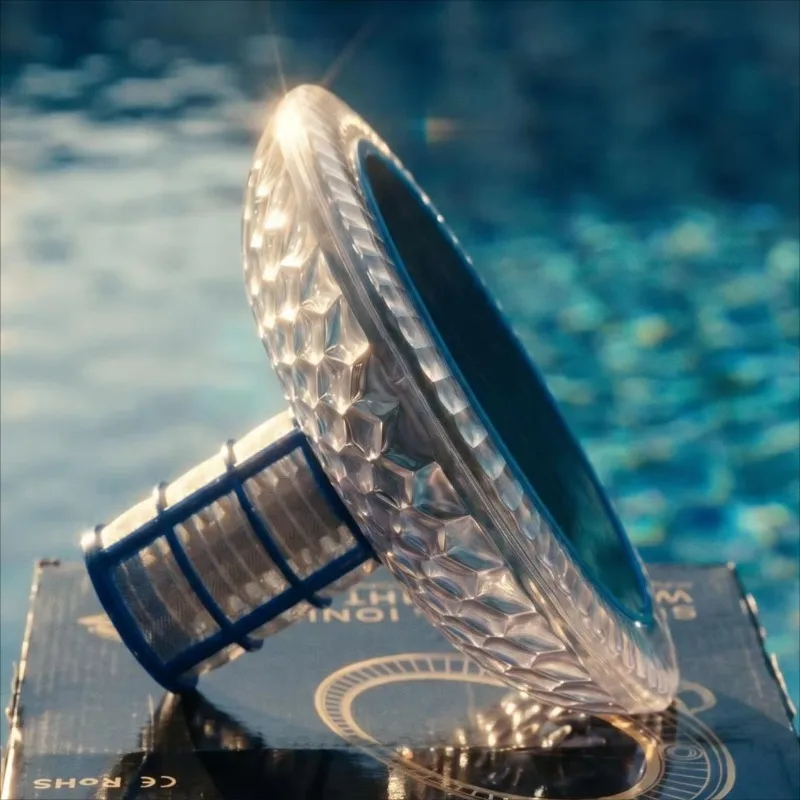 Self-cleaning solar pool ionizer, automatic mineral management system, suitable for above-ground and underground swimming pools