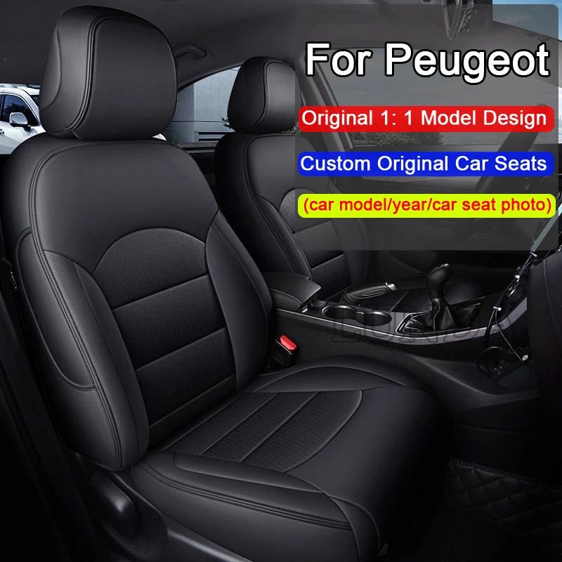 Custom 1: 1 Design Custom Special Car Seat Cover 5 seats For Peugeot 2008 206 207 3008 301 307 308 4008 408 5008 508