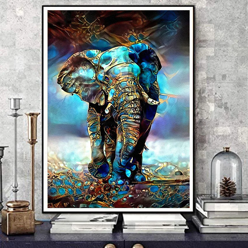 Elephant 5D DIY Diamond Painting Animal Diamond Embroidery Cross Stitch Set Full Rhinestone Mosaic Home Decoration Gift