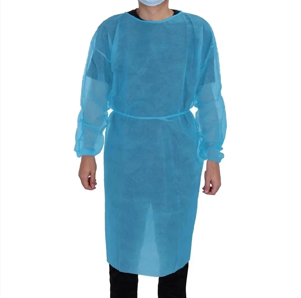 Disposable Protective Isolation Clothing Anti-spitting Waterproof Anti-oil Stain Nursing Gown Isolation Safety Clothing Top