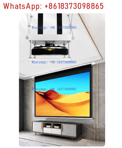 Hidden cross-shear projector electric hanger intelligent voice remote control telescopic machine electric elevator bracket