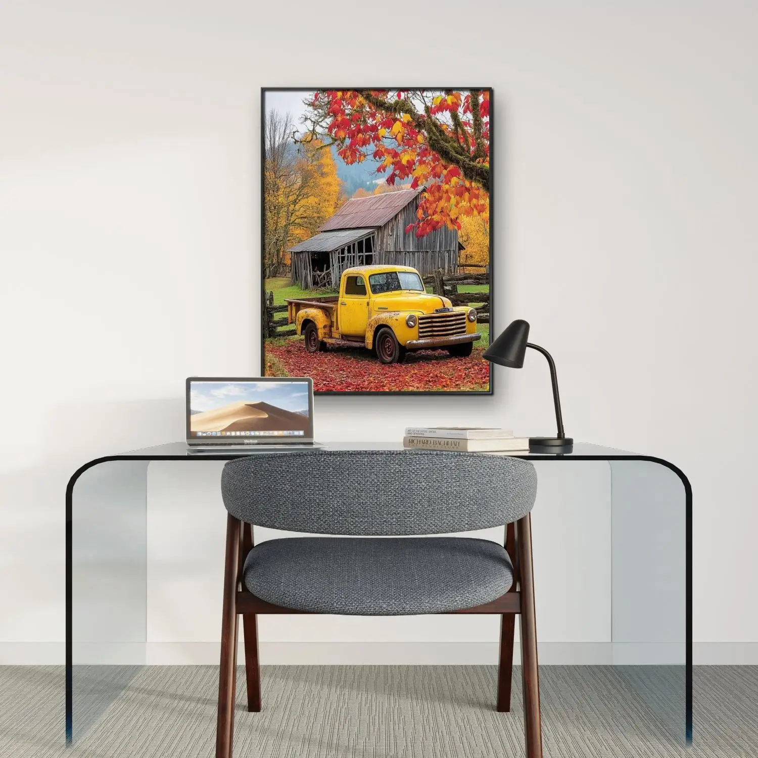 Vintage truck DIY Diamond Painting Rural scenery Hand Diamond Embroidery Vintage pickup truck Car Art Home Decor Gift