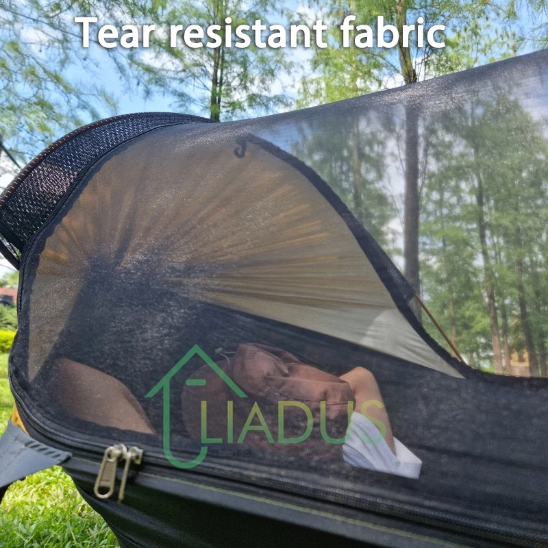 السفر في الهواء الطلق التنزه التخييم مكافحة التمديد مكافحة البعوض ظلة أرجوحة 70D النايلون الغزل المظلة التشفير صافي أرجوحة