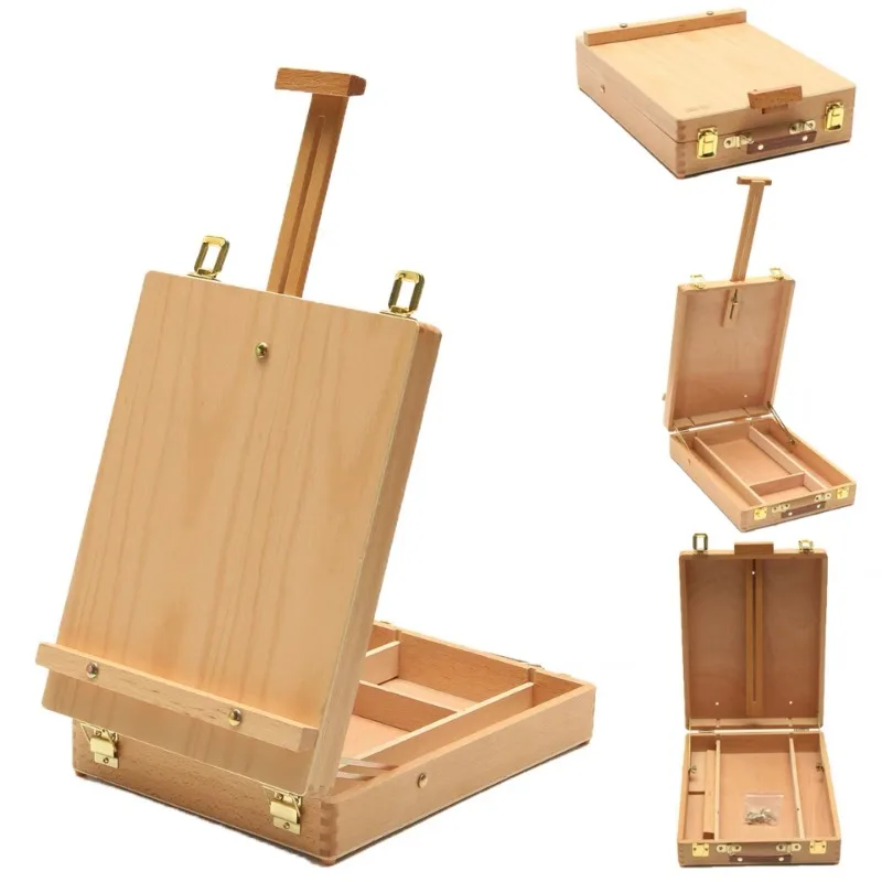 Portable Painting Case Go Out Sketching Easel Art Materials Tool Box Artist Watercolor/acrylic Palette Tools Painting Easels