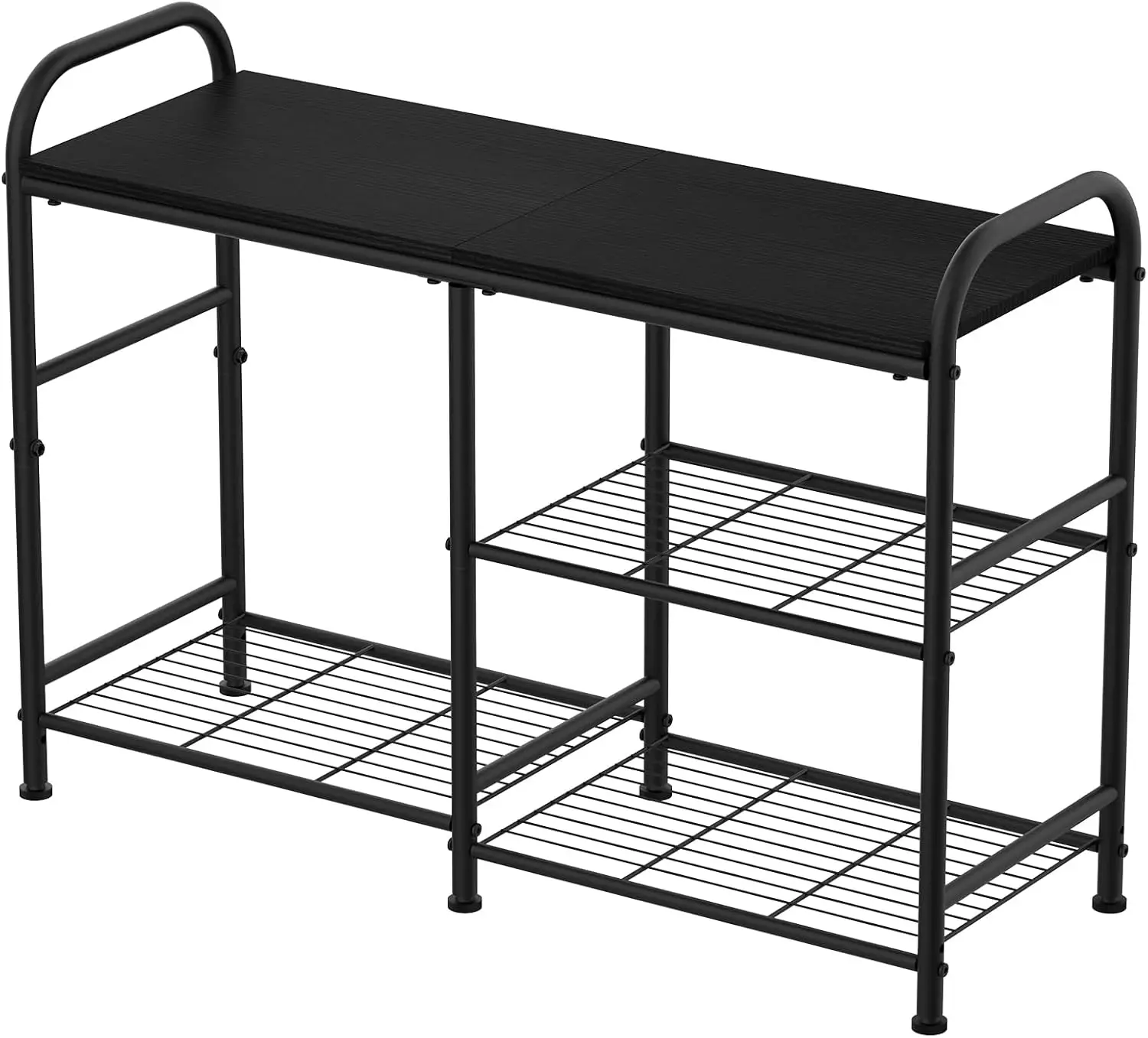 

Обувь Ra для прихожей Маленькое хранилище для обуви с скамейкой Bla 3-х уровневый органайзер для хранения обуви с металлическими полками и деревянной столешницей для 6