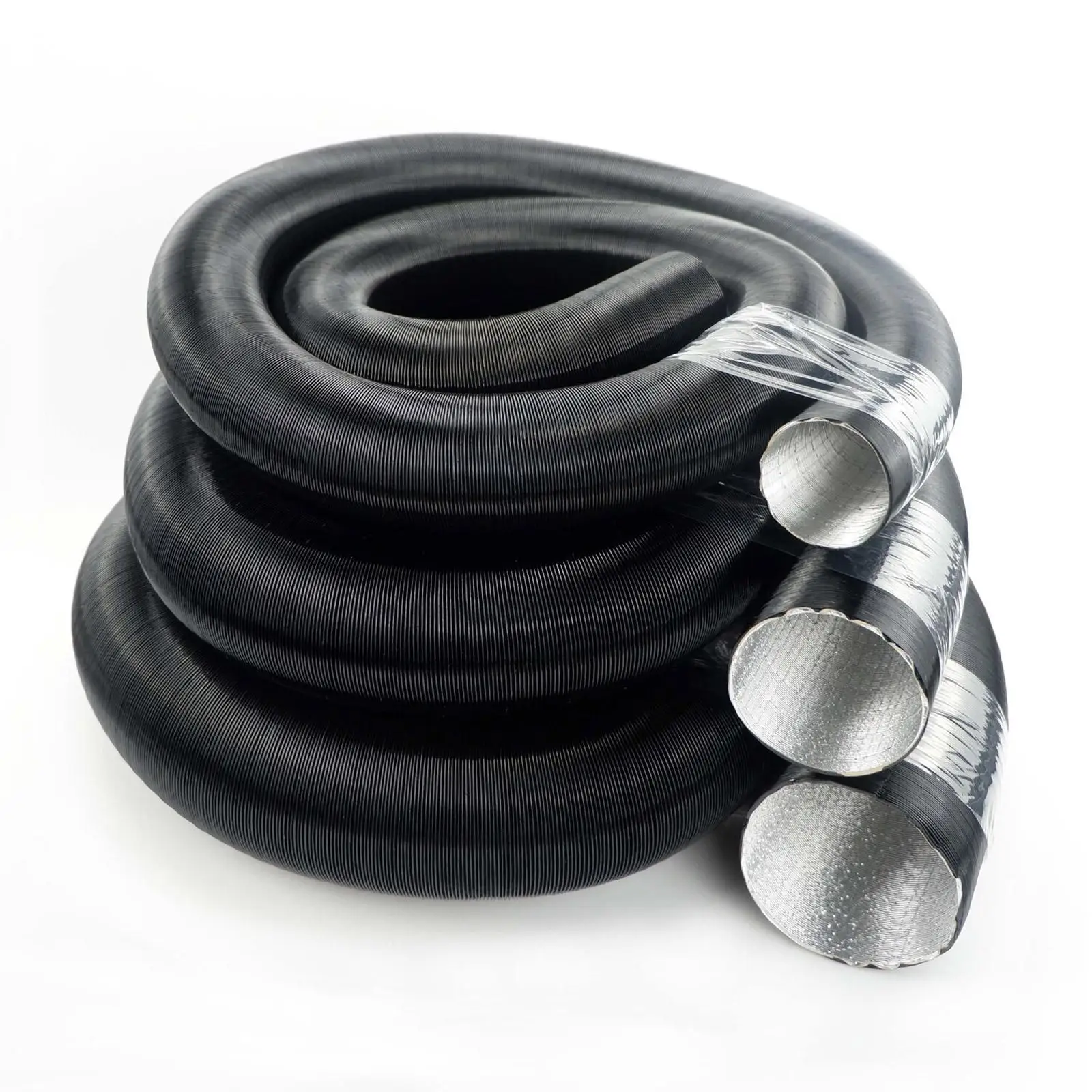 2m Parking Heater Duct Ducting Pipe Hose Black For Webasto Eberspacher Heater 42/60/75mm Car Camper Air Diesel Parking Tube