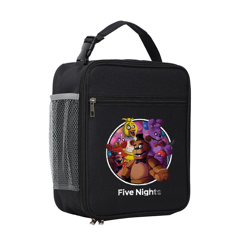 Fnafs حقيبة الغداء سعة كبيرة المحمولة حقيبة عزل بنين بنات موضة أنيمي معزول المبردة الطازجة حفظ حقيبة هدية
