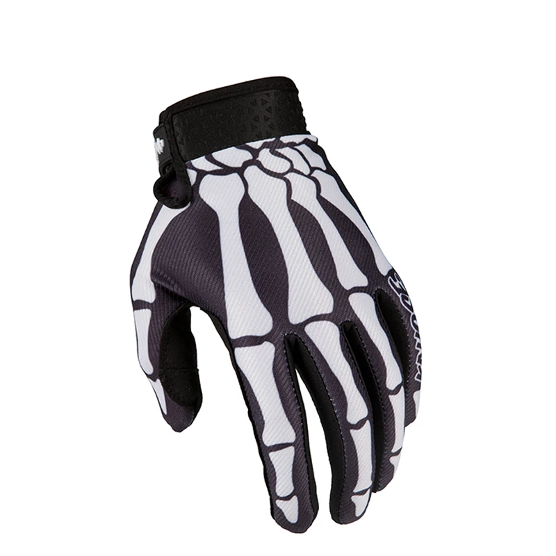 Luvas de esqueleto para motocicleta, motocross off road mx bmx mtb atv guantes moto bicicleta tela sensível ao toque luvas de ciclismo