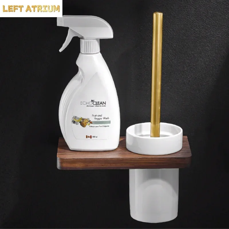 

Деревянный держатель для туалетной щетки, полка для ванной комнаты, настенная полка для туалетной щетки, стеллаж для хранения, инструменты для чистки унитаза, щетка для туалета