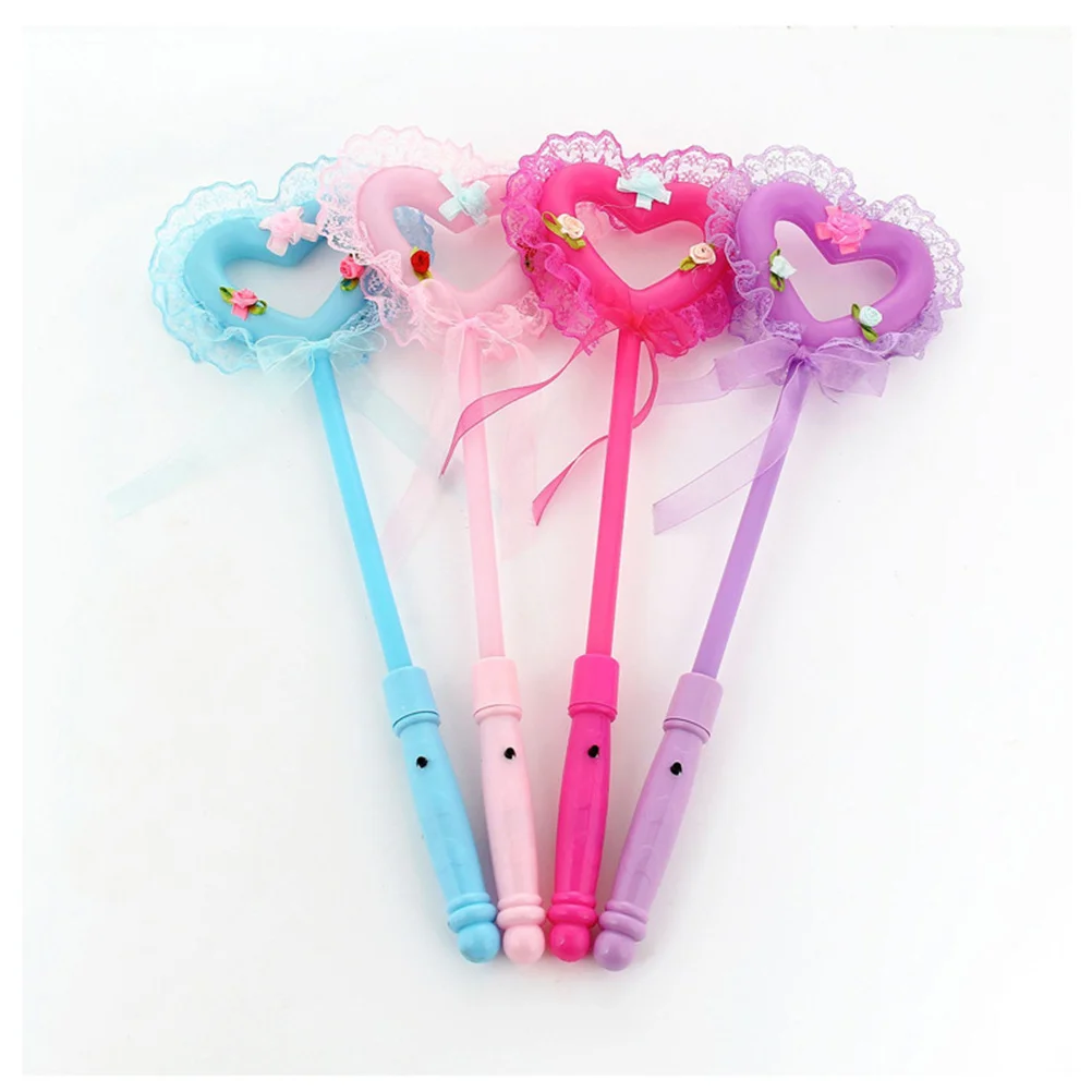 

4pcs Luminous Fairy Rod Glowing Sticks Creative Heart Shaped Flash Eco Friendly Portable Party Wedding Christmas
