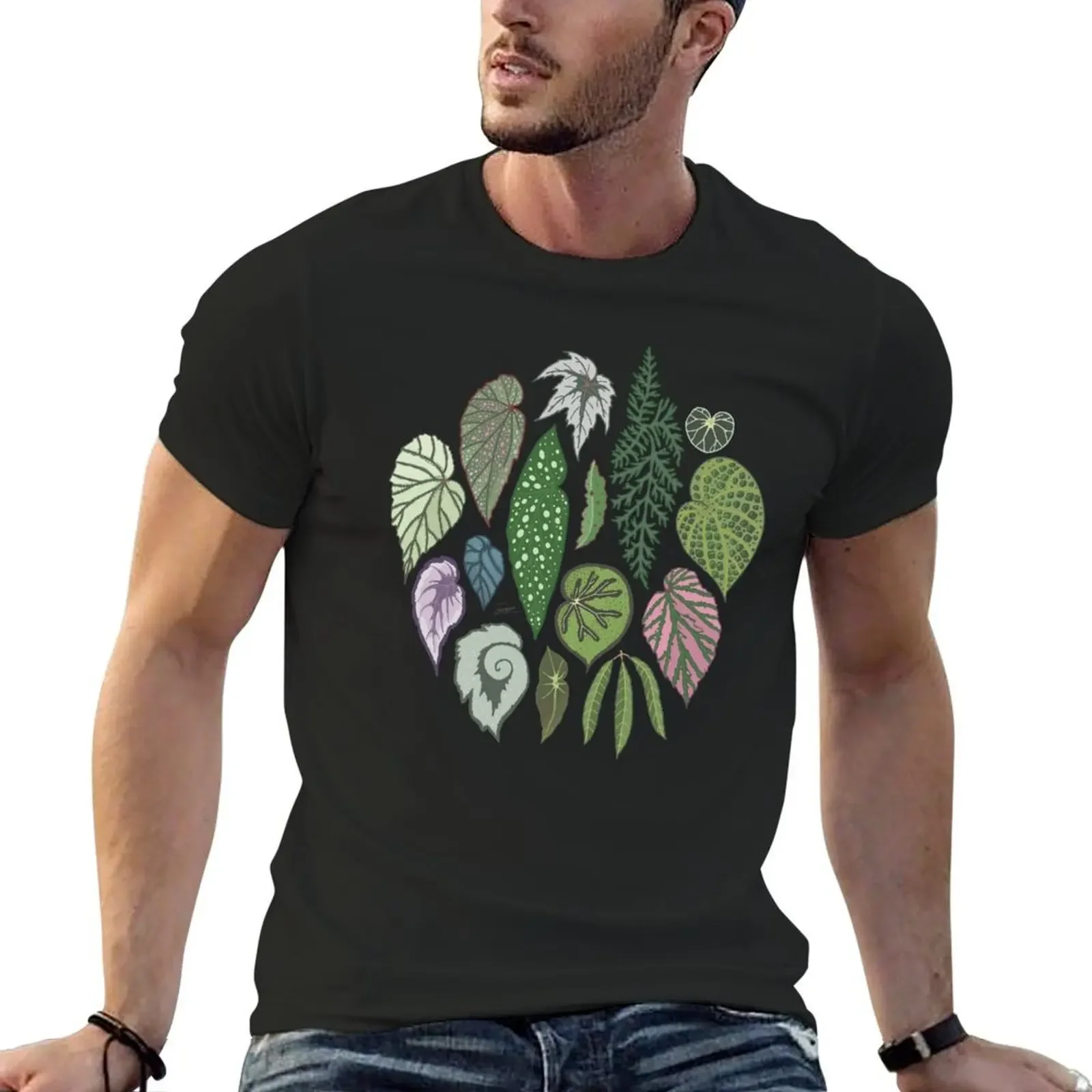 Begonia Leaves T-Shirt cheap stuff tees street wear hippie clothes t shirt men 100℅ cotton