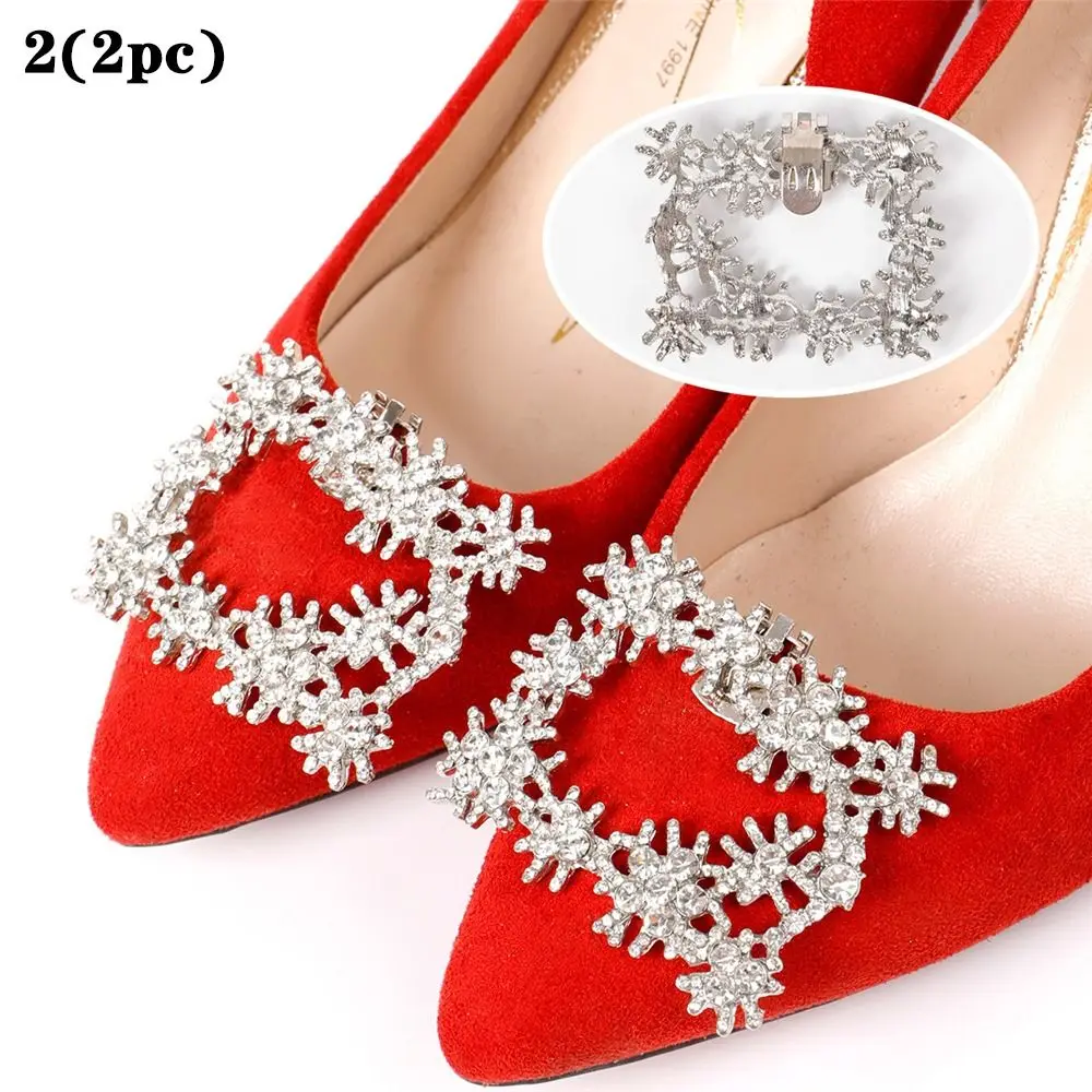 2pc Women Lady Bride Rhinestones Crystal Charms Jewelry Shoe Clip Charm Buckle Shoes Decorations