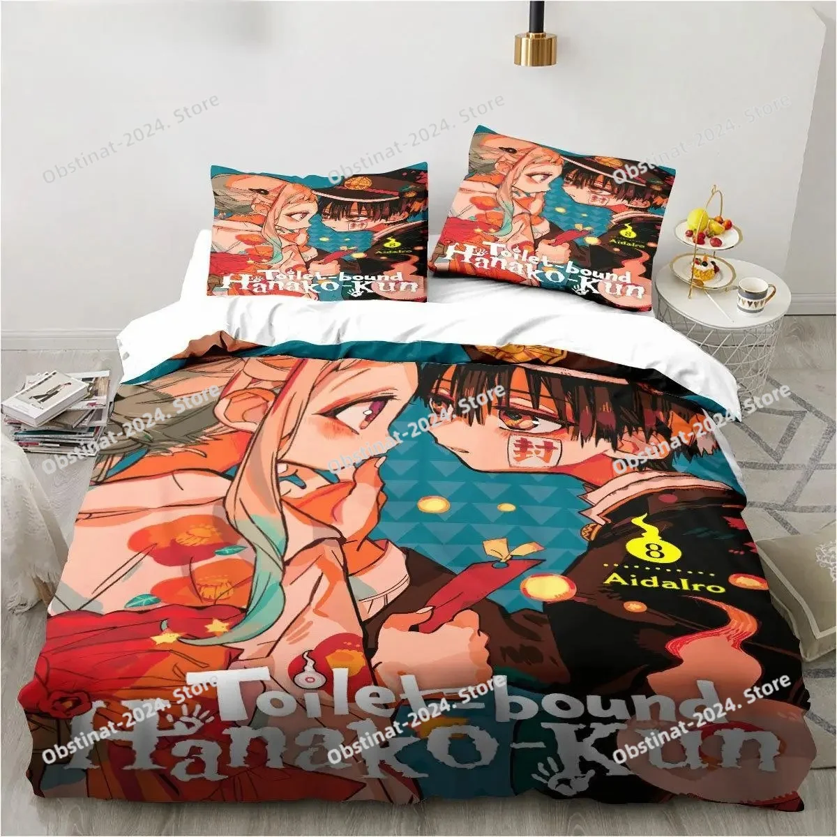 

Anime Toilet-Bound Hanako-kun 3D Printed Bedding Set Duvet Covers Pillowcases Comforter Bedding Set Bedclothes Bed Linen