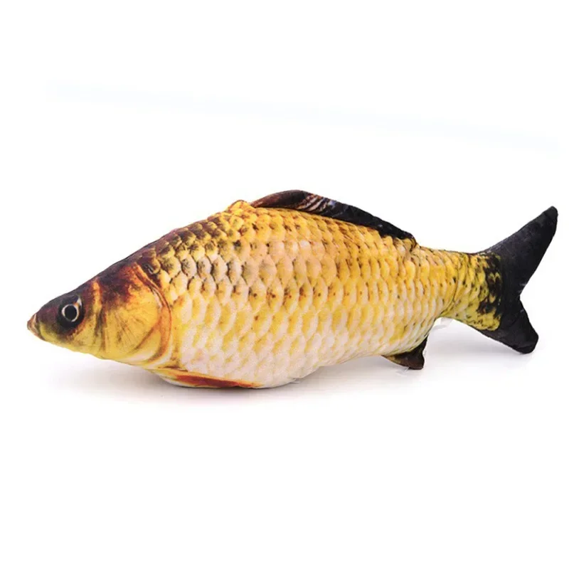 

3D Simulation Gold Fish Plush Toys Stuffed Soft Animal Carp Plush Pillow Catnip Sofa Pillow