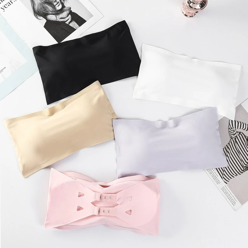 Baju Dalam Wanita Tanpa Tali, Tanpa Kawat, Model Tube Top, Satu Pad, Tanpa Tali Bahu, Anti Tembus Pandang