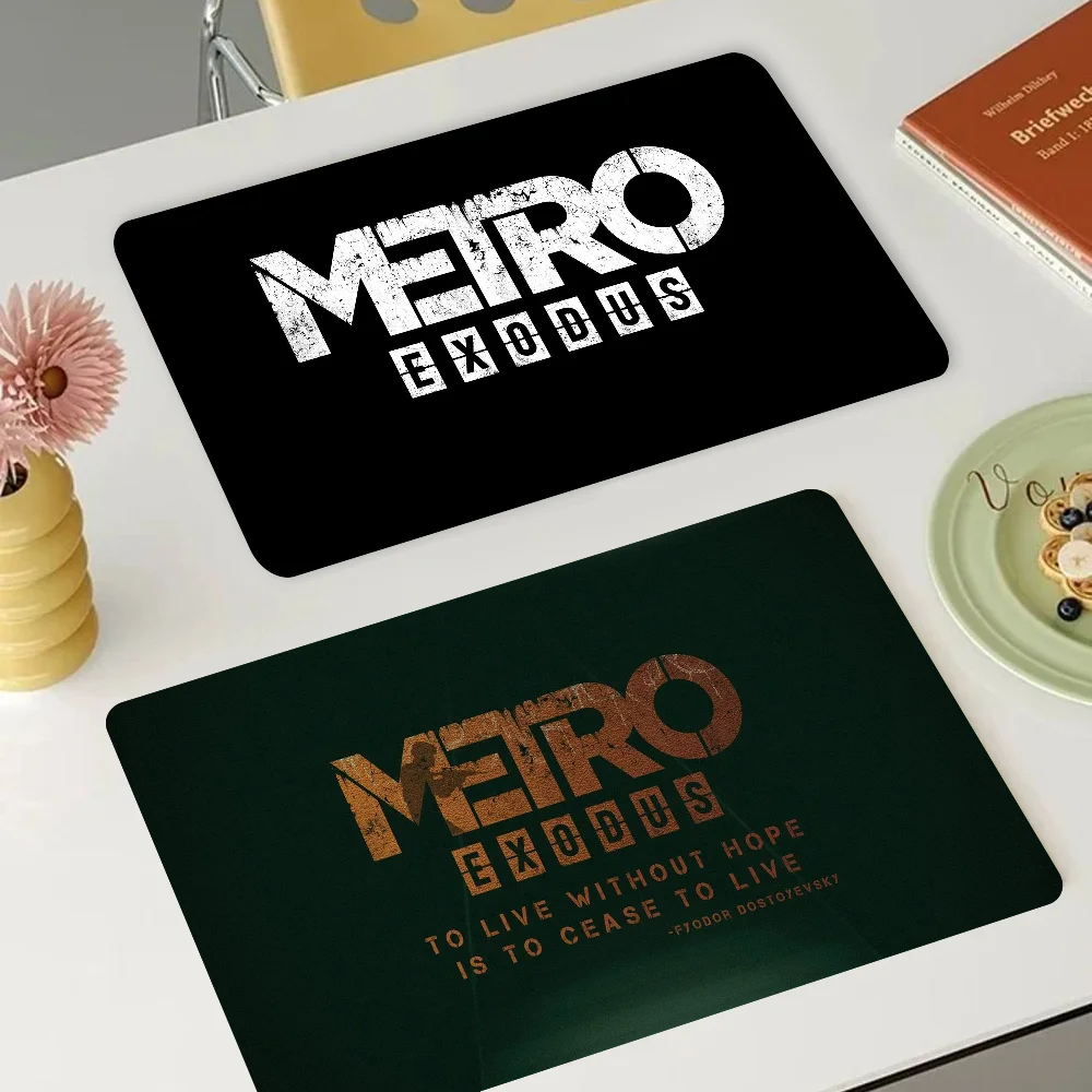 

Metro Exodus Coffee Cup Ironing Mat Modern Art Texture Drying Mat Kitchen Counter Coffee Bar Drain Mat